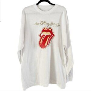 The Rolling Stones Long Sleeve Graphic Band Tee Large New Unisex Retro Classic